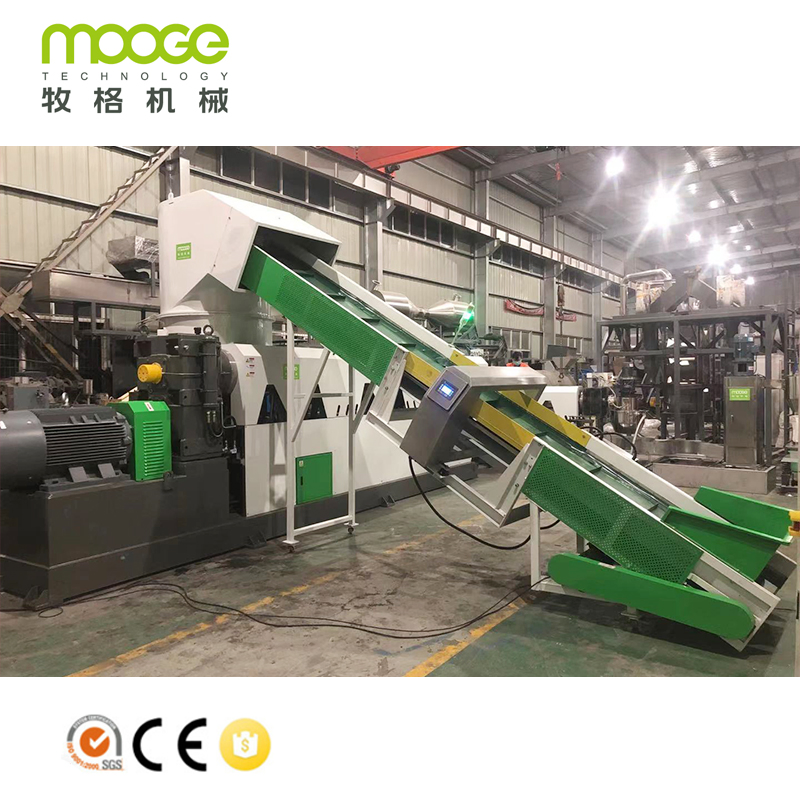 HDPE PP LDPE PE BOPP ABS PC Plastic Flake Film Jumbo Woven Bag Granulator Granulation Line Pelletizer Recycling Plant Pelletizing Extruder Extrusion Machine