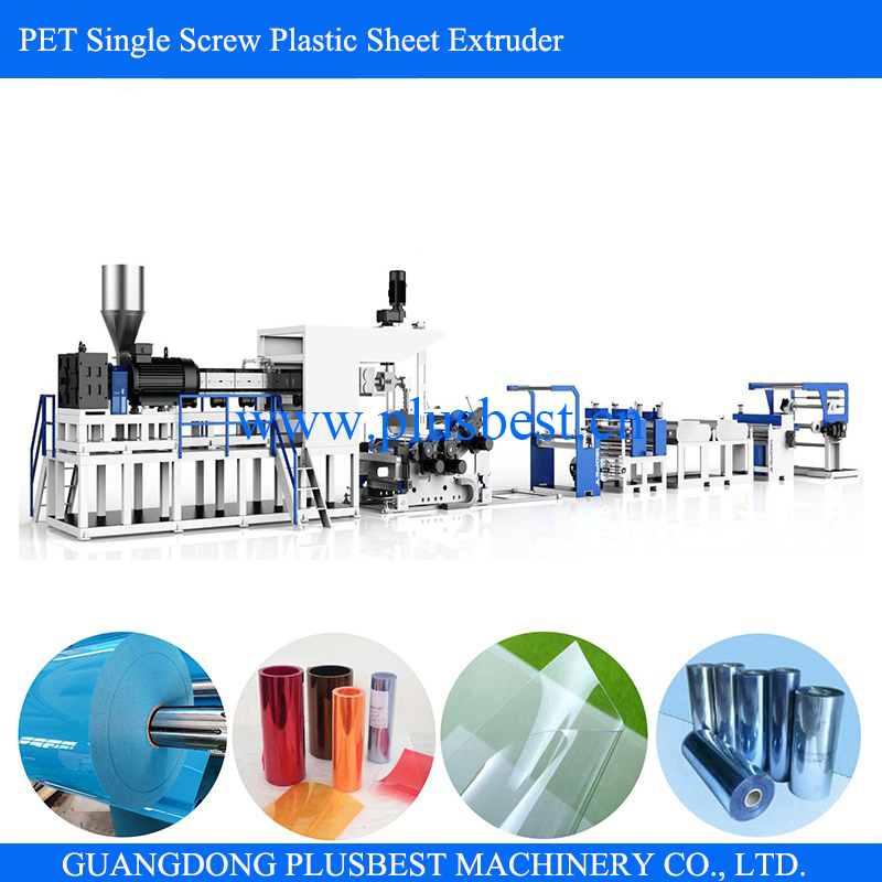 PP Extrusion Production Line Single Screw PS Plastic Sheet Extruder