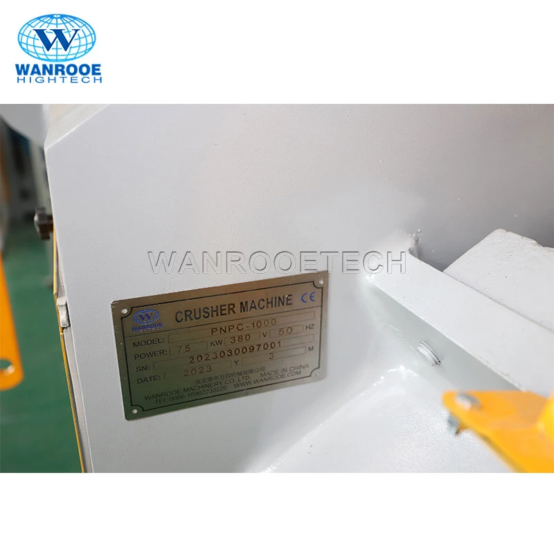 Plastic Pipe/ Plastic Bottle/ Bottle Cap Granulator Plastic Crusher Machine