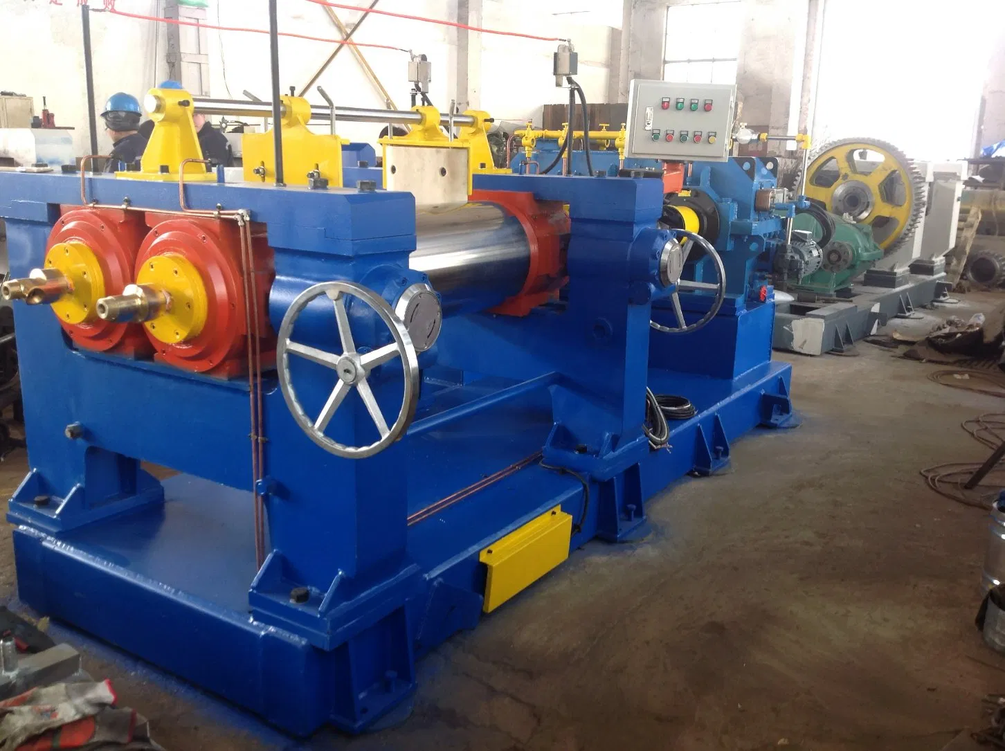 Open Rubber Mixing Machine Large Silicone Rubber Double Roller Plastic Mixing Machine 220V