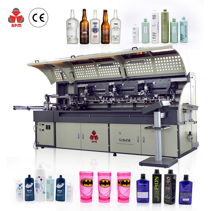 LED UV Drying System Round Square Bottle 2 3 4 Color Oval Glass Bottle Plastic Cup Automatic Screen Printing Machine Price