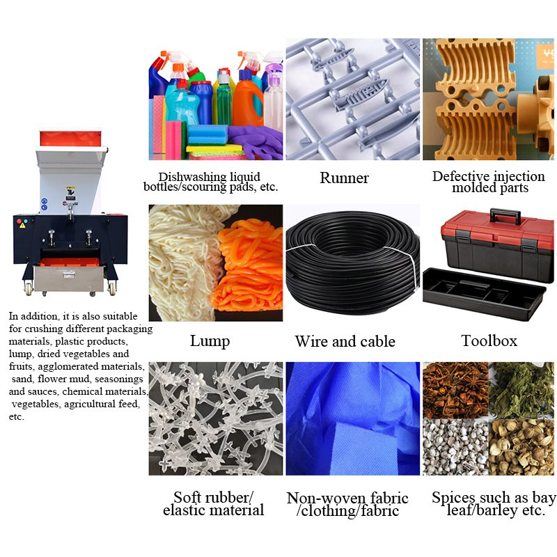 High-Efficiency Plastic Crushing Machinery for Pet, PVC, PP Crusher Recycling