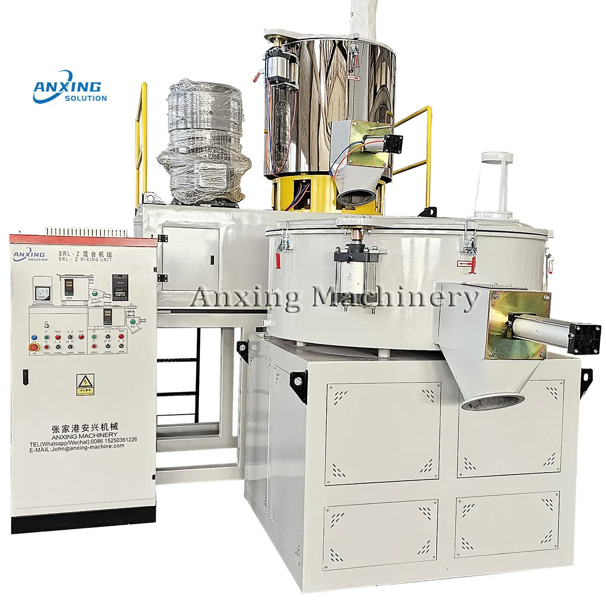 PVC Powder High Speed Mixing Machine Plastic Granule Particles Blender with Automatic Feeding Machine/ Plastic Compounding Mixer Machine
