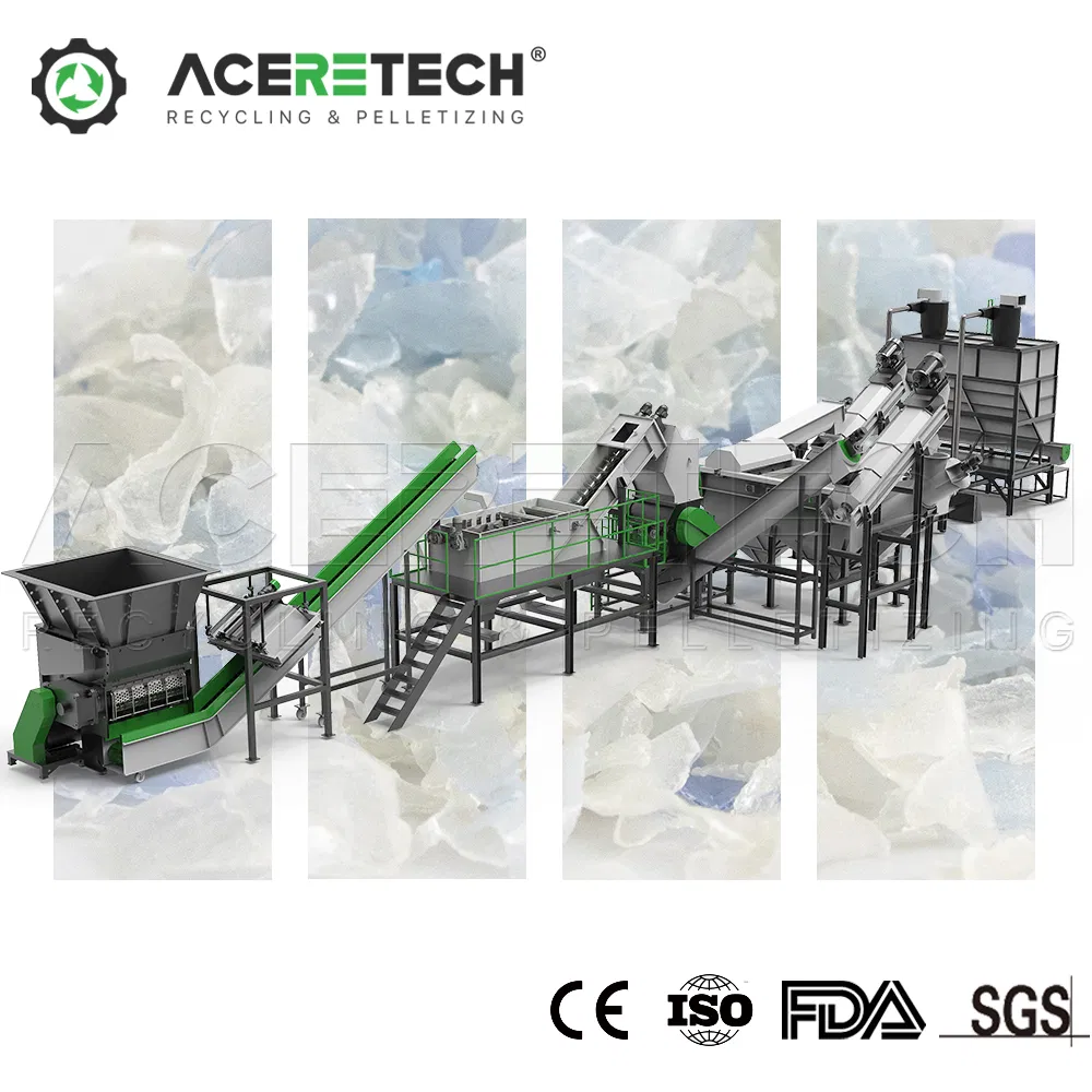 500-2000kg/H Waste Plastic Pet Bottles Washing Recycling Line with Drying Machine Pet with FDA Certificate