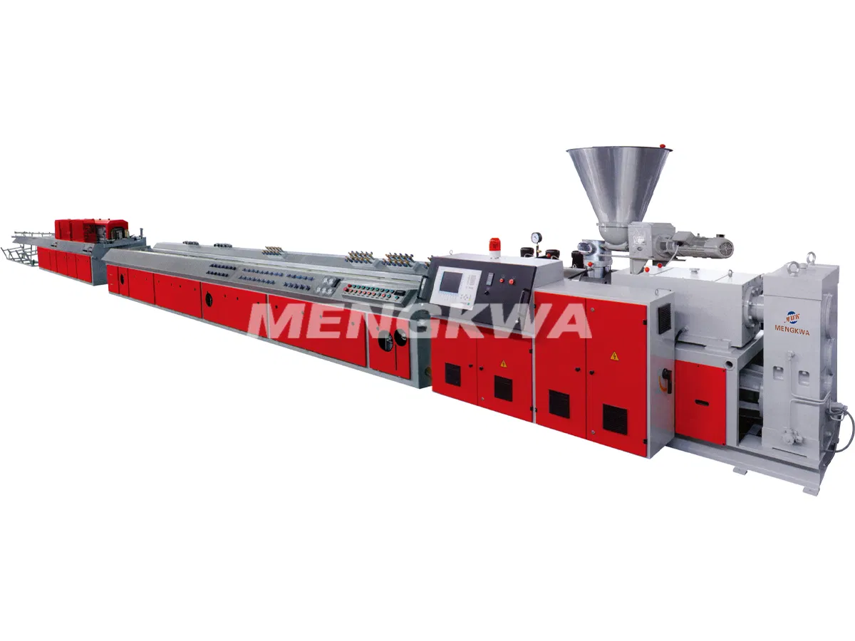 PVC Window Profile Production Line Conical Twin Screw Extruder Plastic Extruder