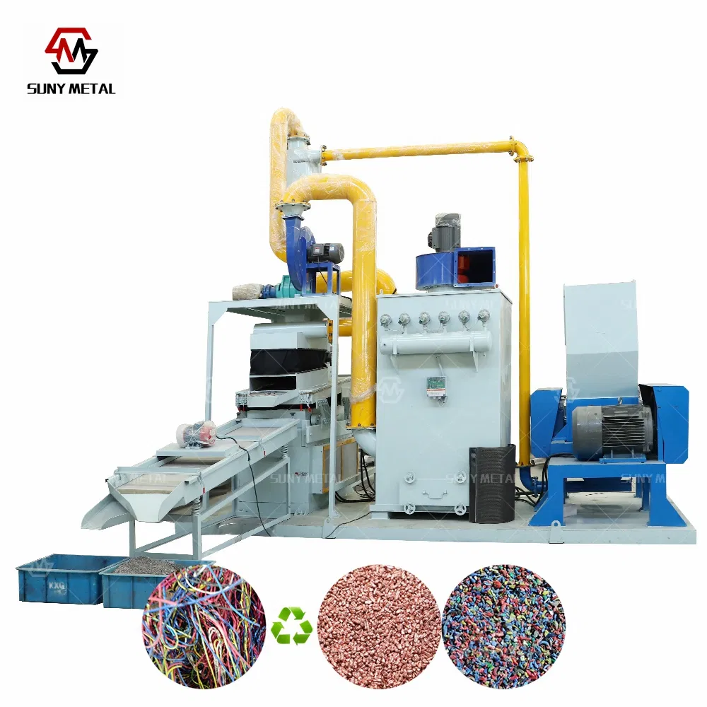 Best Selling Scrap Waste Copper Wire Recycling Plant Cable Wire Granulator Copper Plastic PVC Separating Machine