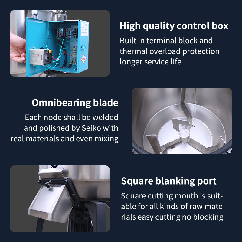 Stainless Steel Vertical Color Mixer Plastic Mixing Machine