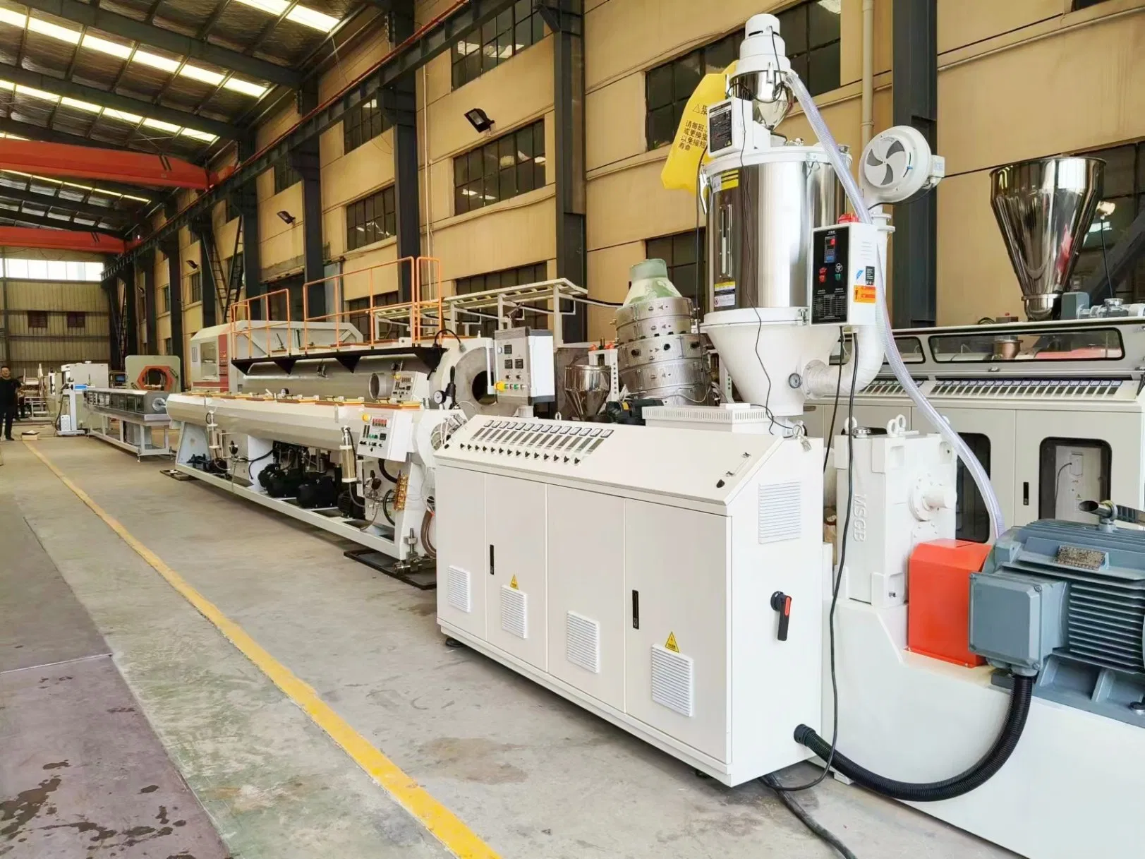 Single Screw Plastic HDPE PP PPR Conical Twin Screw PVC Pipe Extruder PVC Profile Extruder / Parallel Twin Screw Extruder