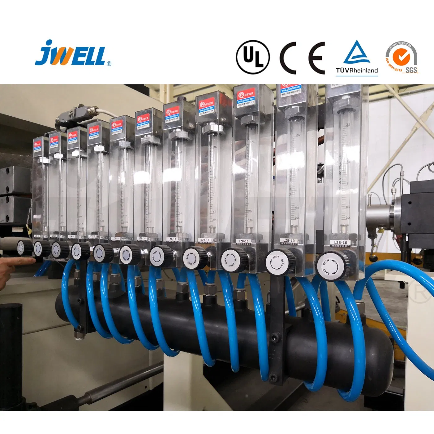 Jwell PE Plastic Hollow Cross Section Sheet/Plate/Board Machine Extrusion Line Extruder