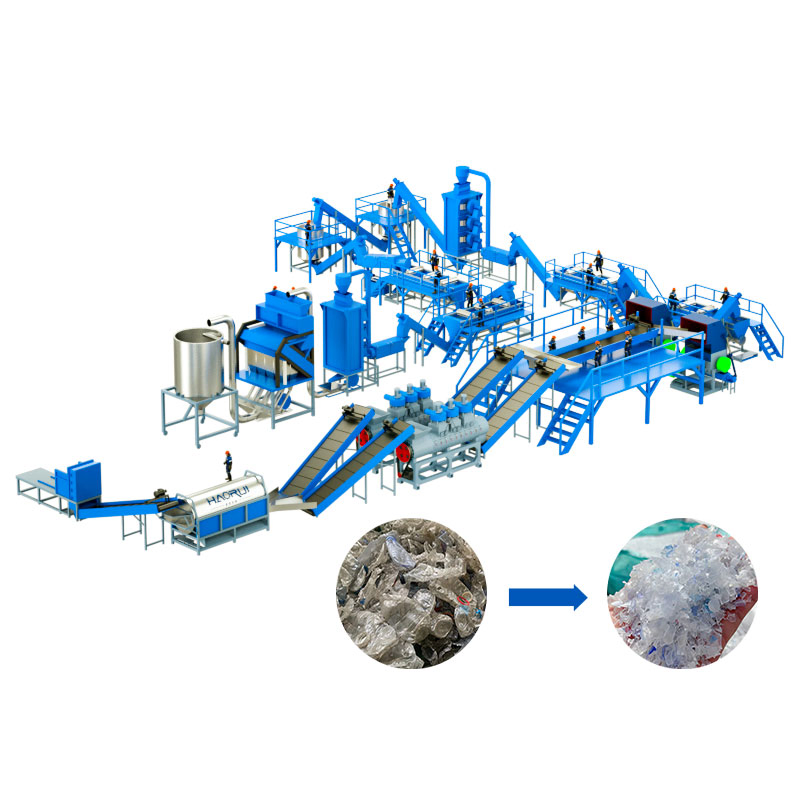 Hot Sale Plastic Pet Bottles Sorting Hot Washing Drying Recycling Machine Line
