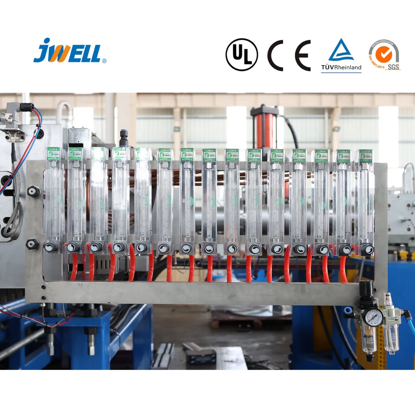 Jwell PE Plastic Hollow Cross Section Sheet/Plate/Board Machine Extrusion Line Extruder