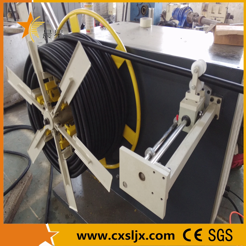 Plastic PVC HDPE LDPE PE Corrugated Pipe Winding Machine