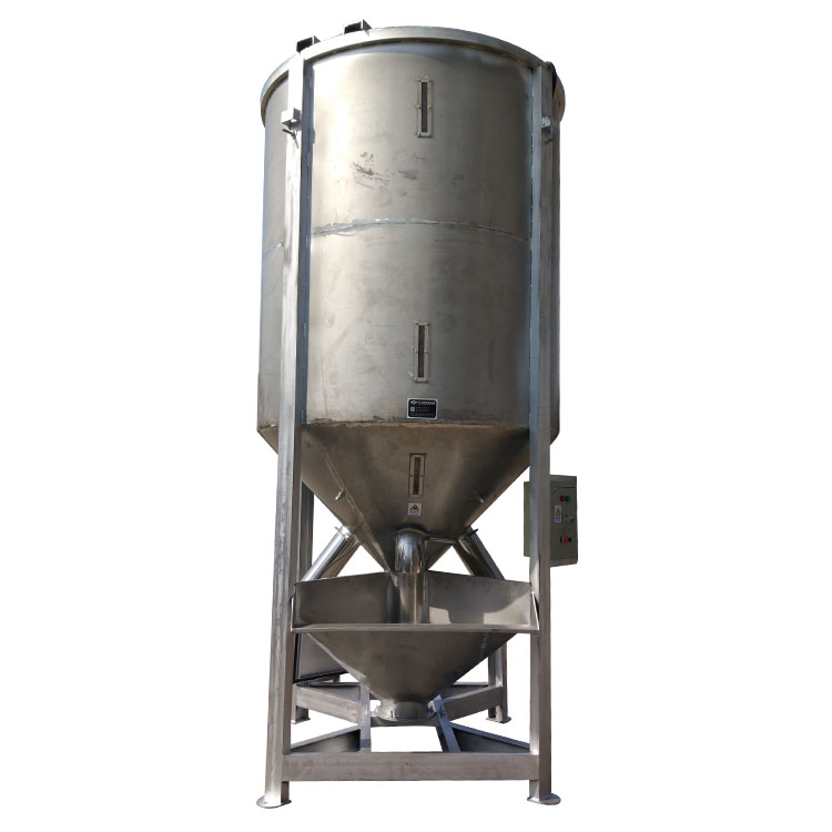Fish Feed Mixer Machine Plastic Color Silo Vertical Particle Mixer
