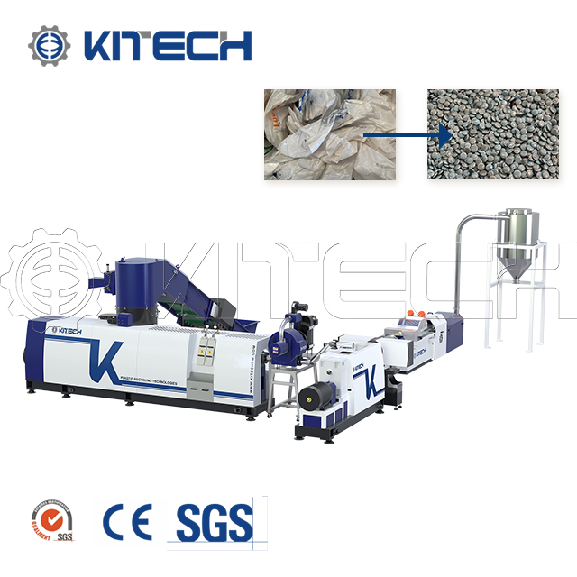 Polymer PP Woven Jumbo Bag LDPE Plastic Film Pelletizing Recycling Granulating Machine