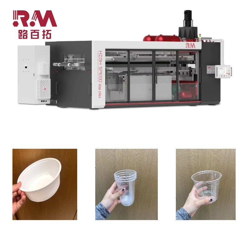 Thermoforming Machine for PS/Pet Plastic Cups &amp; Bowls with Auto Stacking