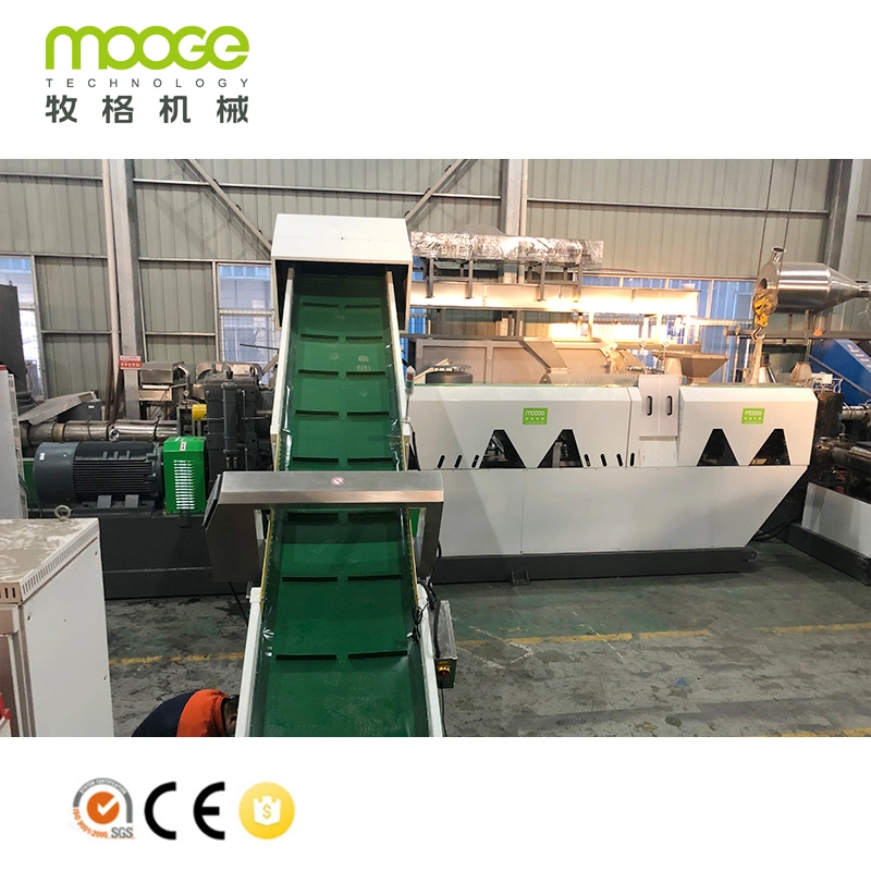 HDPE PP LDPE PE BOPP ABS PC Plastic Flake Film Jumbo Woven Bag Granulator Granulation Line Pelletizer Recycling Plant Pelletizing Extruder Extrusion Machine
