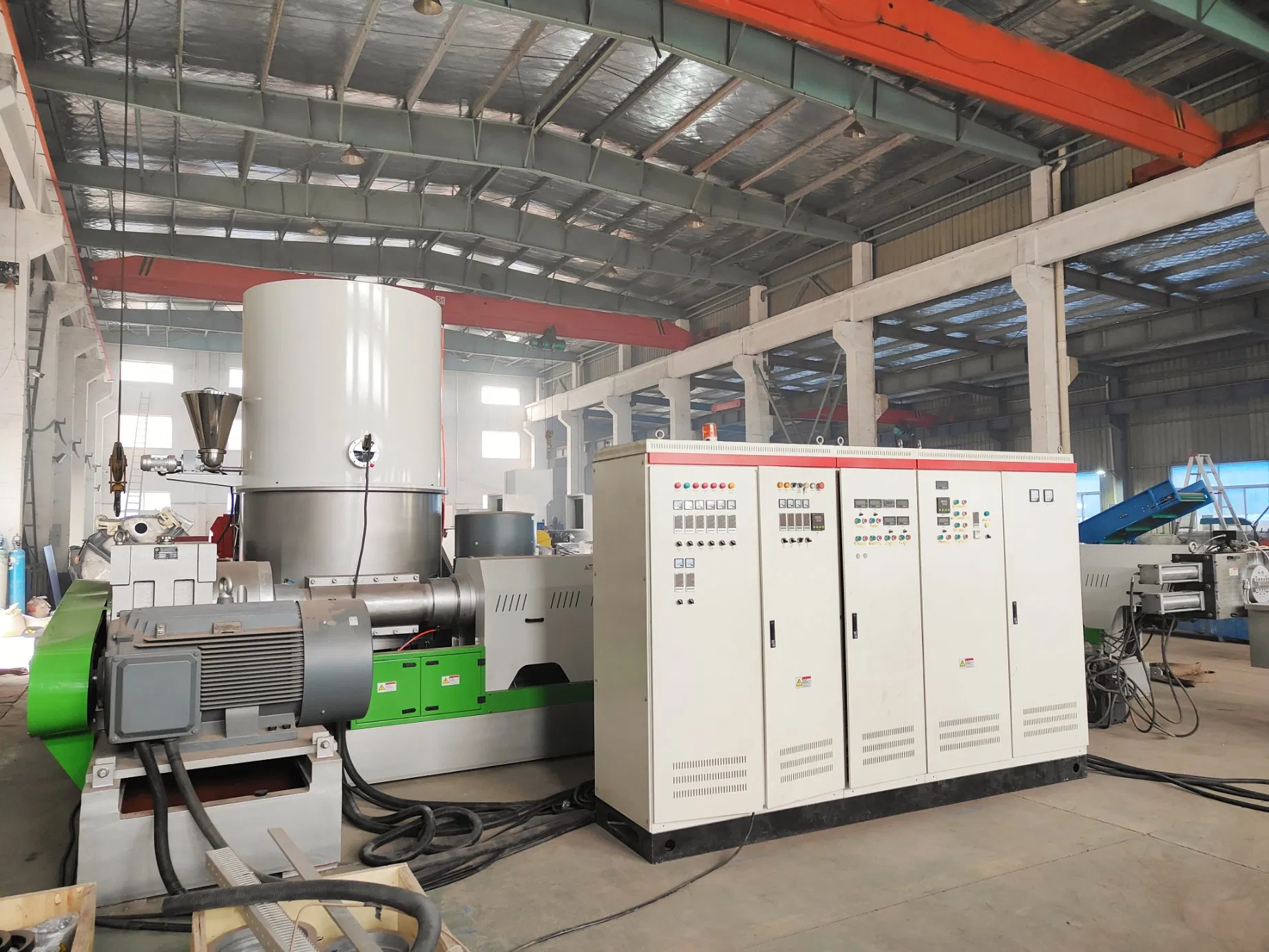 Waste Plastic HDPE PE PP BOPP Film Woven Jumbo Bag Pet Bottle ABS PC Drum Barrel Batery Box Nylon Crushing Recycling Granulating Pelletizing Washing Machine