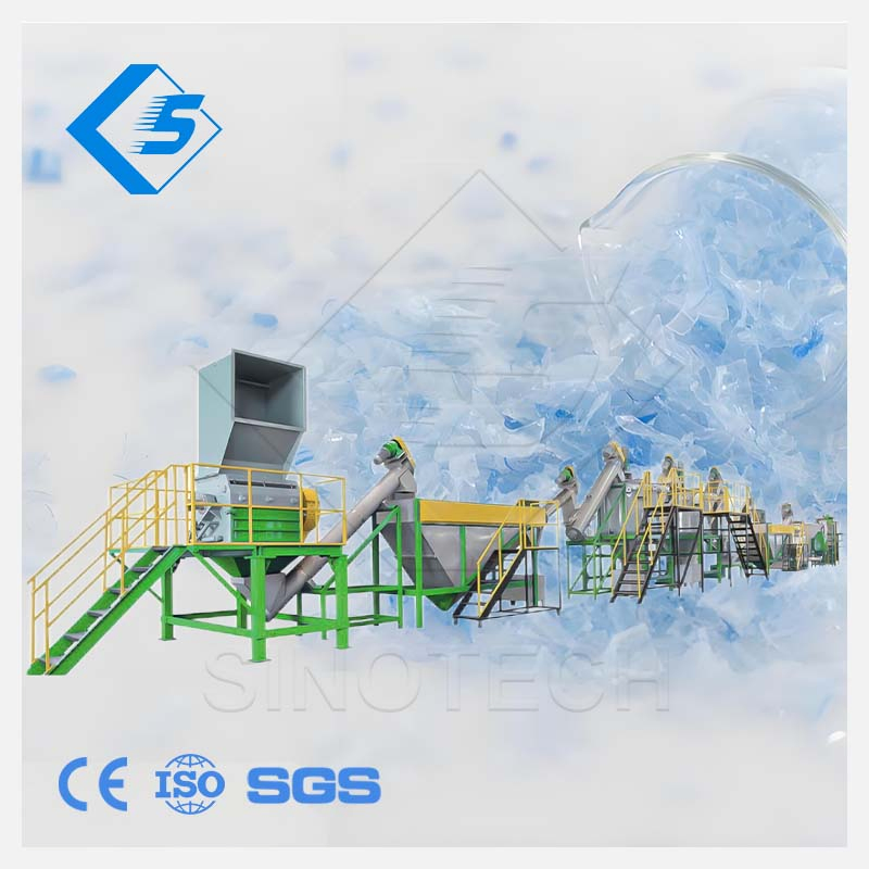 Sinotech Pet Bottle Recycling Washing Line Plastic Flakes Washing Drying Recycling Machine/Equipment Plastic Flakes Recycle Washing Machinery