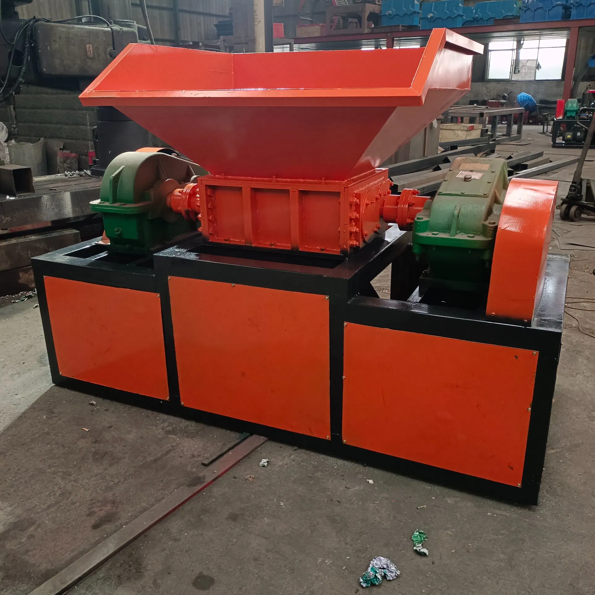 Double Shaft Shredder for Plastic Shredder Machine