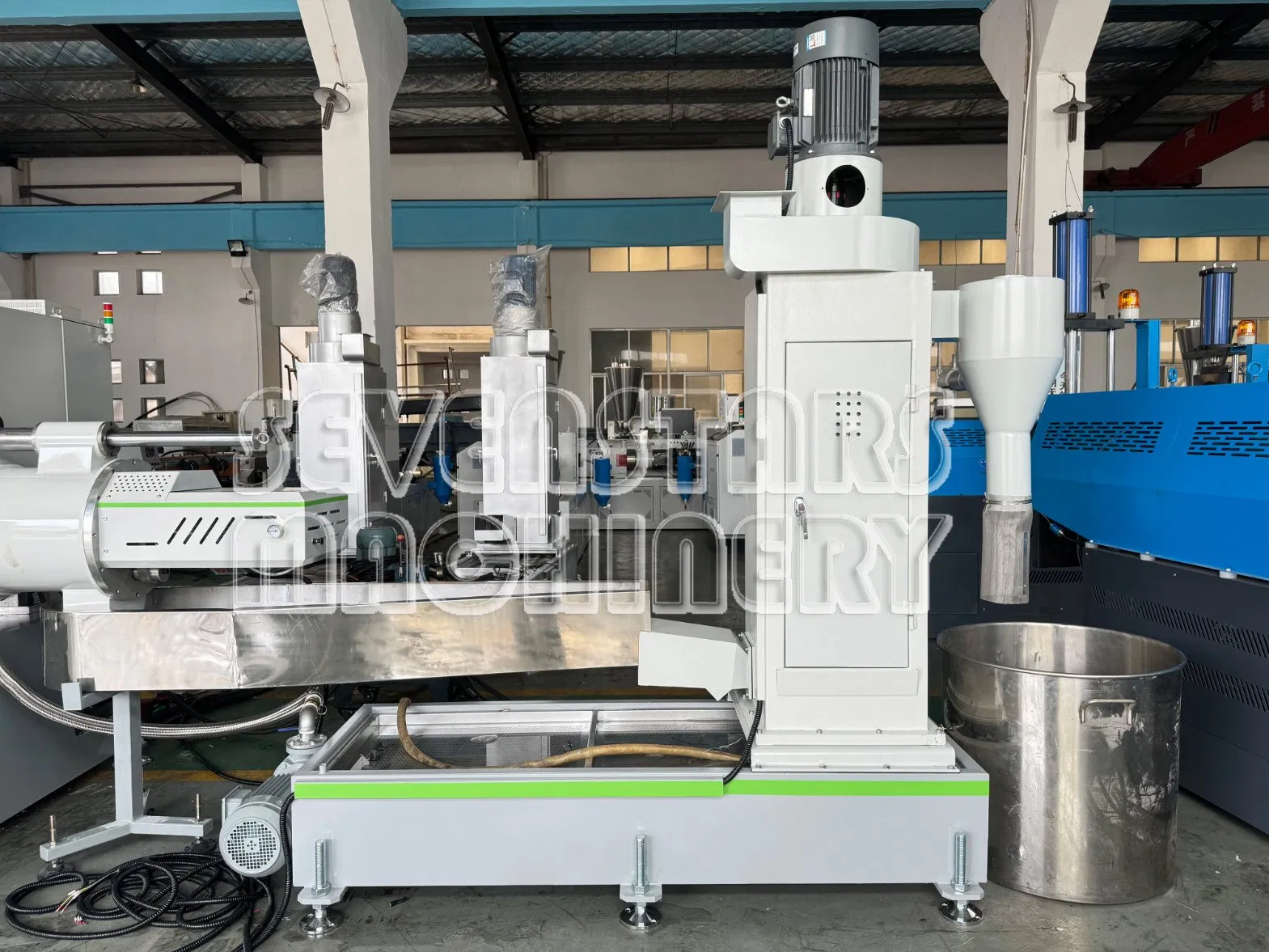 Double Stage PP/PE Film Plastic Bags Recycling Pelletizing Granulator Machine