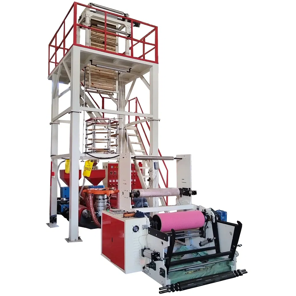 Leading Auto High Speed HDPE LDPE LLDPE PE Single Layer Two Three Layer Multilayer Rotary Die ABA Plastic Film Blowing Extruder Film Extrusion Machine