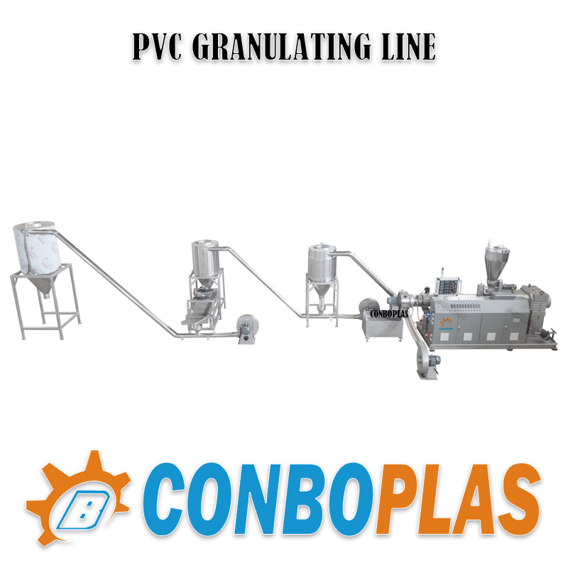 Plastic Compounding PVC Hot Cutting Granules Pellets Recycling Machine