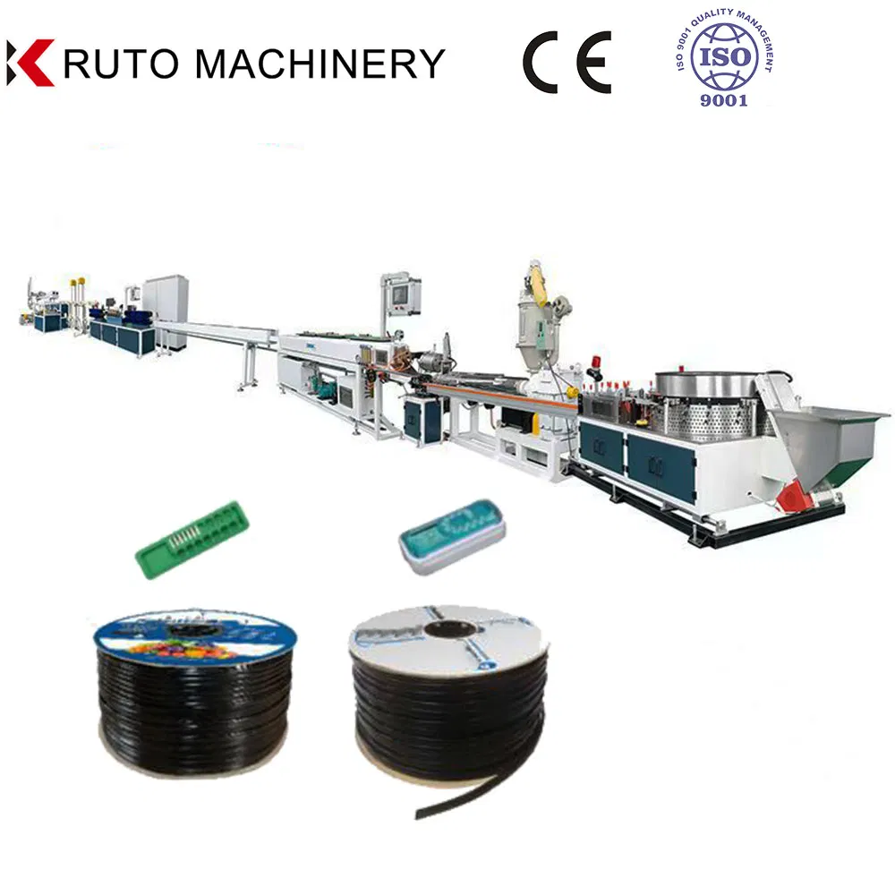 Flat Type PE Irrigation Drip Pipe Agricultural PE Pipe Extrusion Line Drip Irrigation Hose Making Machine PE Water Pipe Making Machine