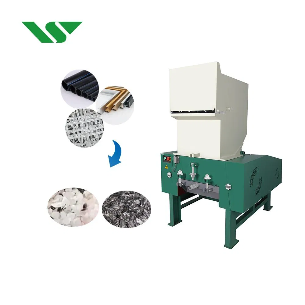 Wensui PE PP PVC Pet Waste Plastic Crusher Machine Prices Plastic Shredder Machine Industrial Plastic Crushing Crusher