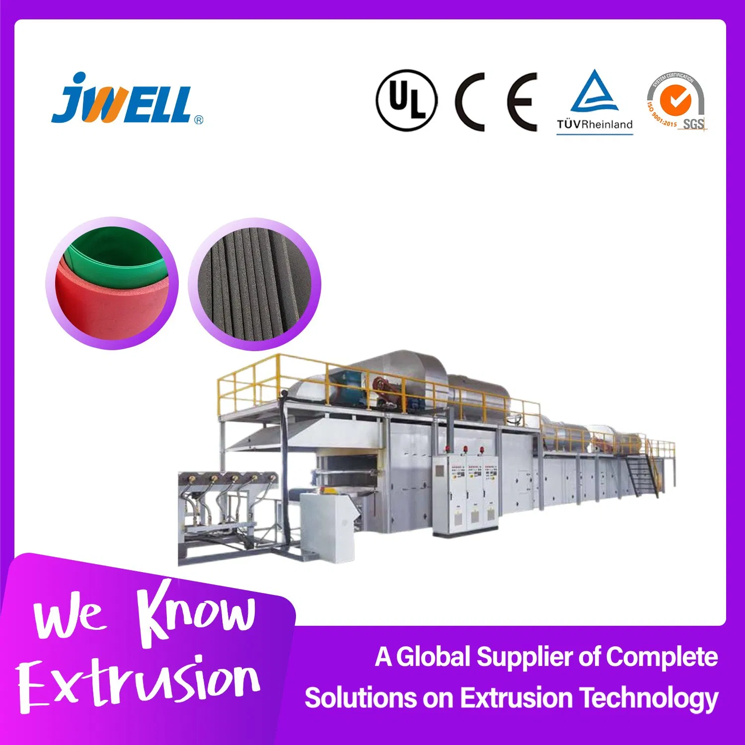 Jwell XPE Foaming Sheet/Plate/Panel/Board/Tray/Film Production Line Plastic Extrusion Machine