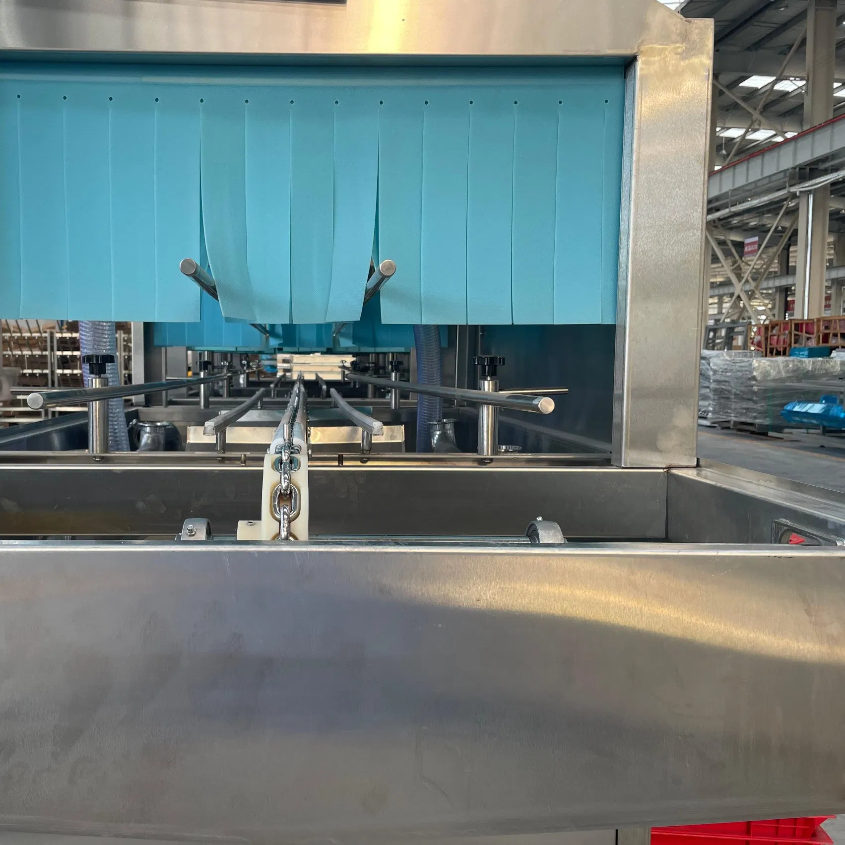 Meat Processing Slaughterhouse Crate Washer Crate Cleaning Drying Device Plastic Basket Washing Machine