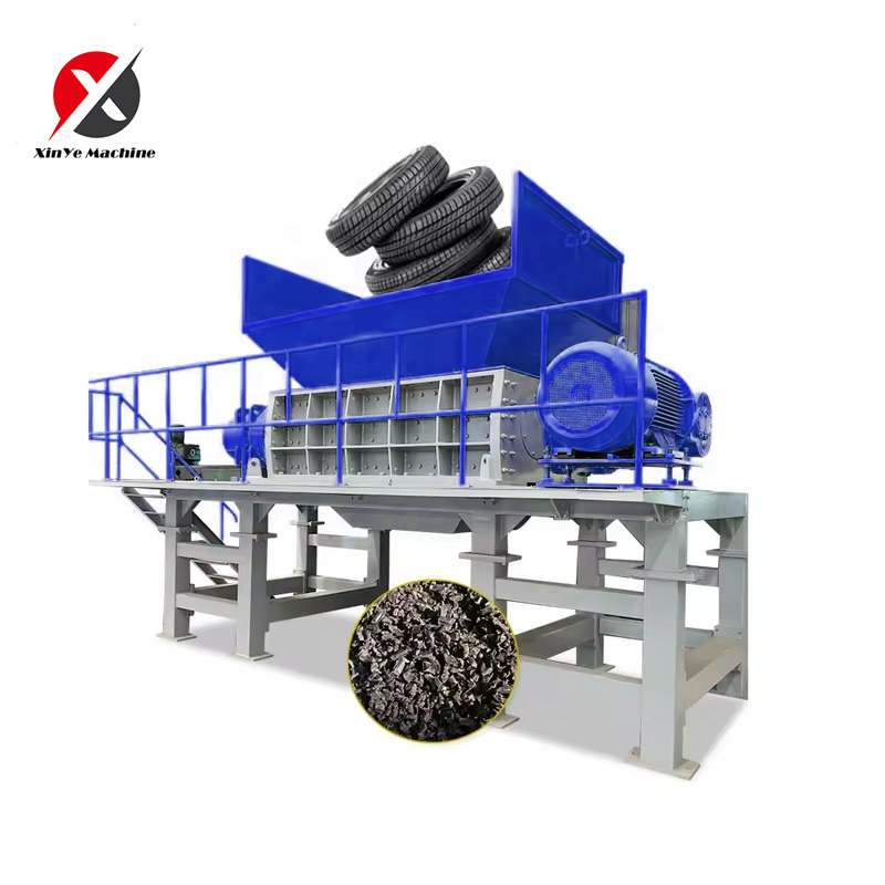 Dual-Motor Crusher Shredder Recycling Machine for Plastic, Rubber Tires &amp; Wooden Beams