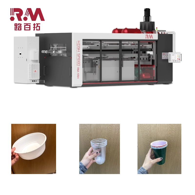 Thermoforming Machine for PS/Pet Plastic Cups &amp; Bowls with Auto Stacking