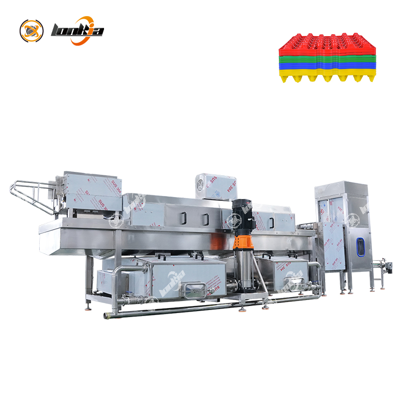 Automatic Egg Tray Washer Plastic Egg Tray Cleaning Drying Machine