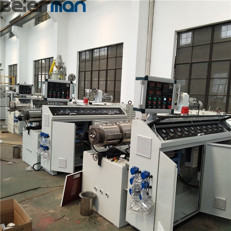PE PVC CPVC UPVC MPVC Raw Material Sjsz50/105 Model Sjsz55/110 Double Screw Extruder Plastic Pipe/Profile/Pellets Twin Screw Extrusion Machine