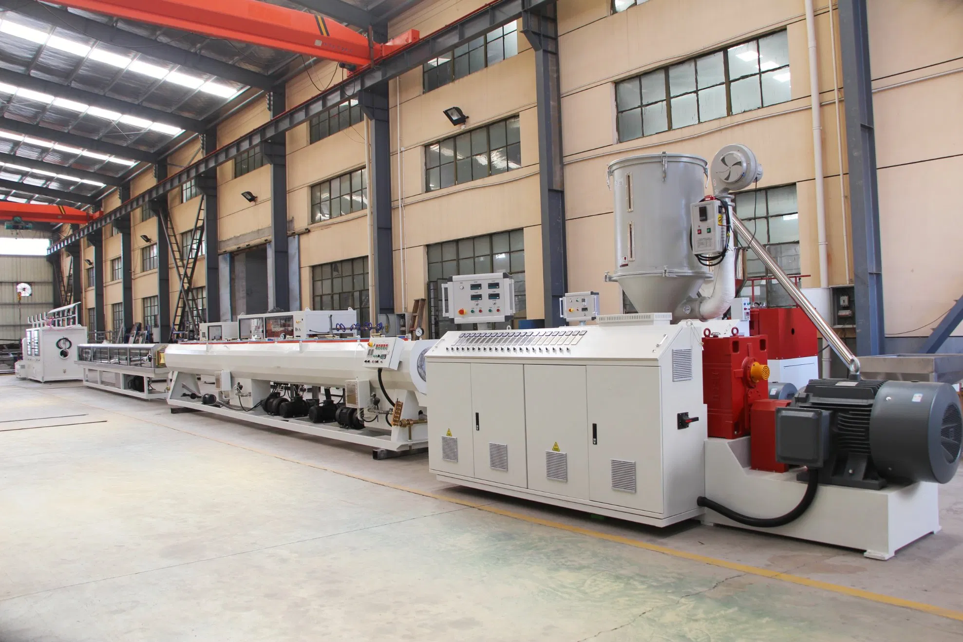 Single Screw Plastic HDPE PP PPR Conical Twin Screw PVC Pipe Extruder PVC Profile Extruder / Parallel Twin Screw Extruder