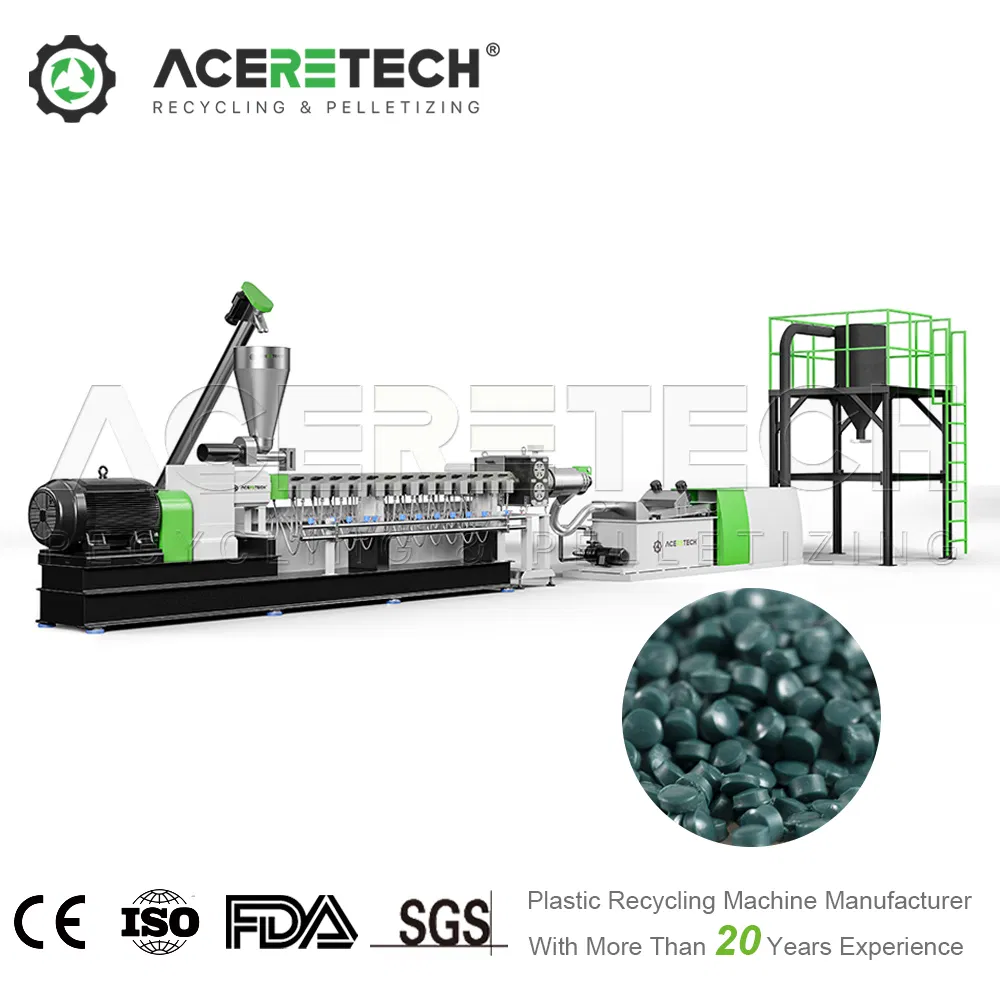 320-2100kg/H Plastic Recycling Extruder Granulator Machine Twin Screw Extruder Machine Pet with FDA Certificate