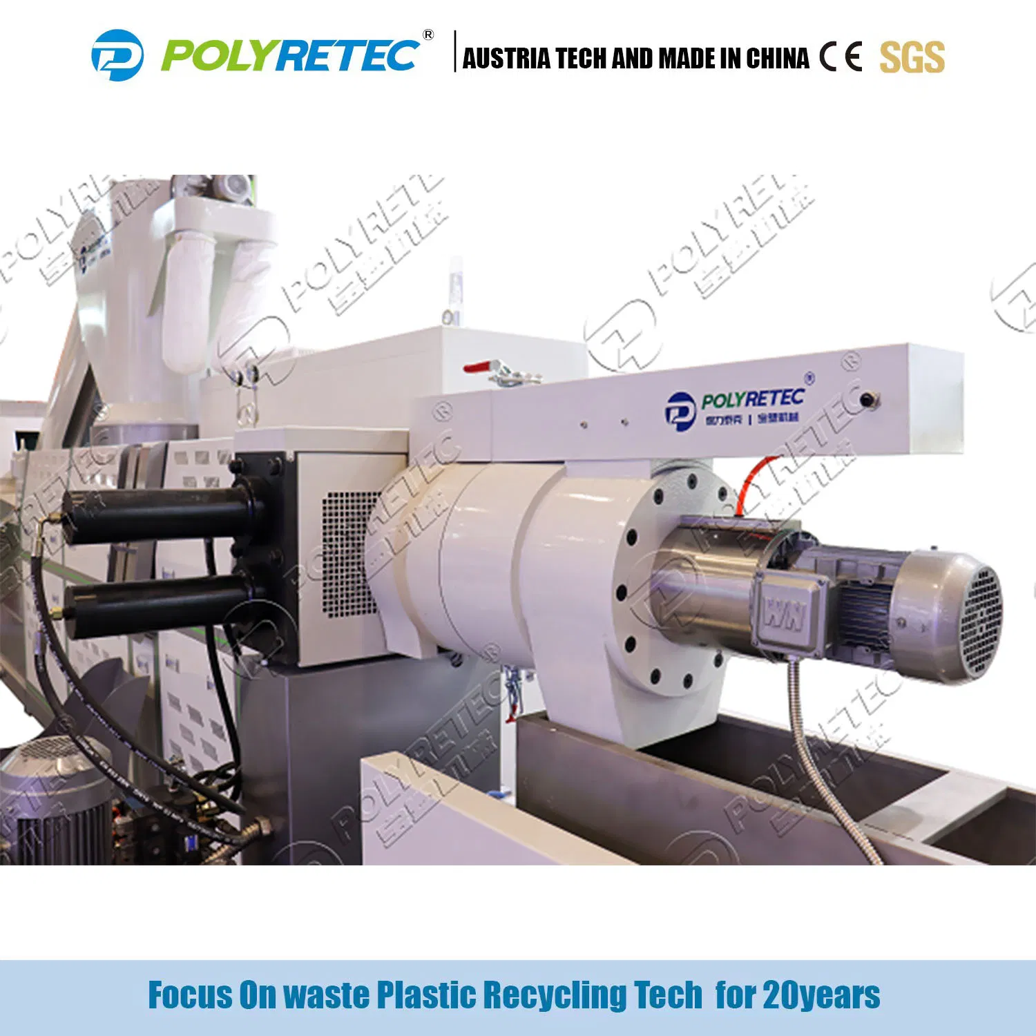 High Output PE PP Plastic Pelletizing Machine for Plastic Recycling Plant