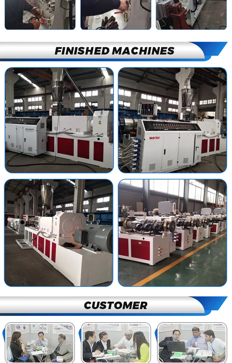 PVC Tube Profile Making Double Screw Extruder