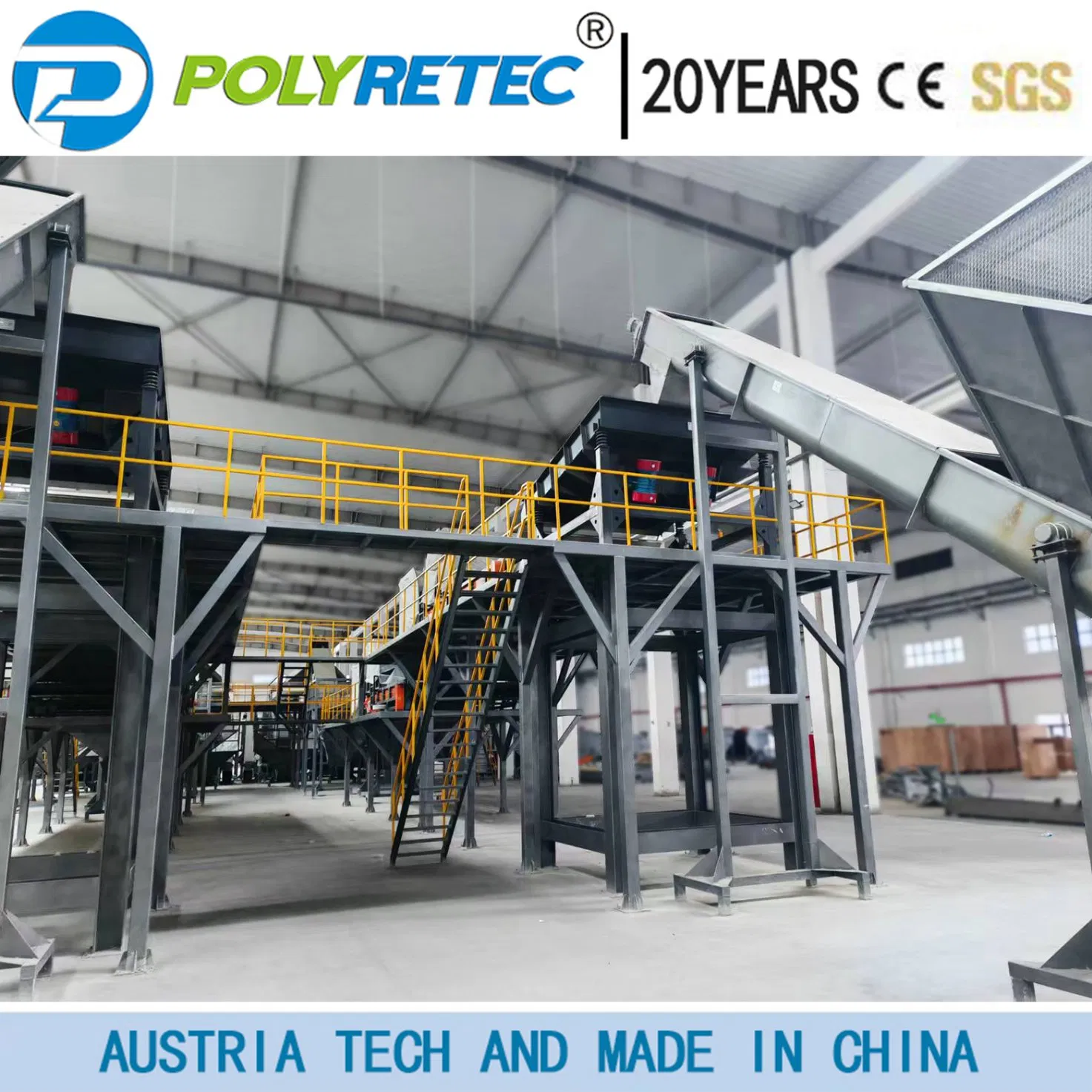 6000kg/Hour Hot Wash Pet Flakes Plastic Recycling Line Pet Bottle Crushing Washing Machine