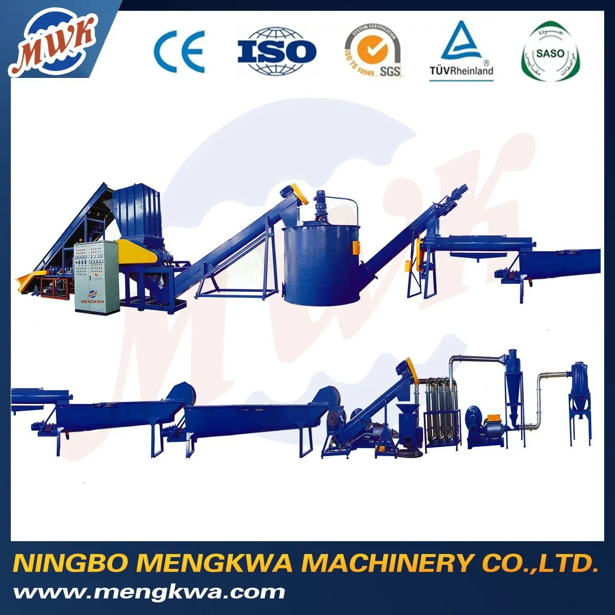Plastic Pellet Making Line for PP PE Waste Film Material Recycling Granules Making Machine
