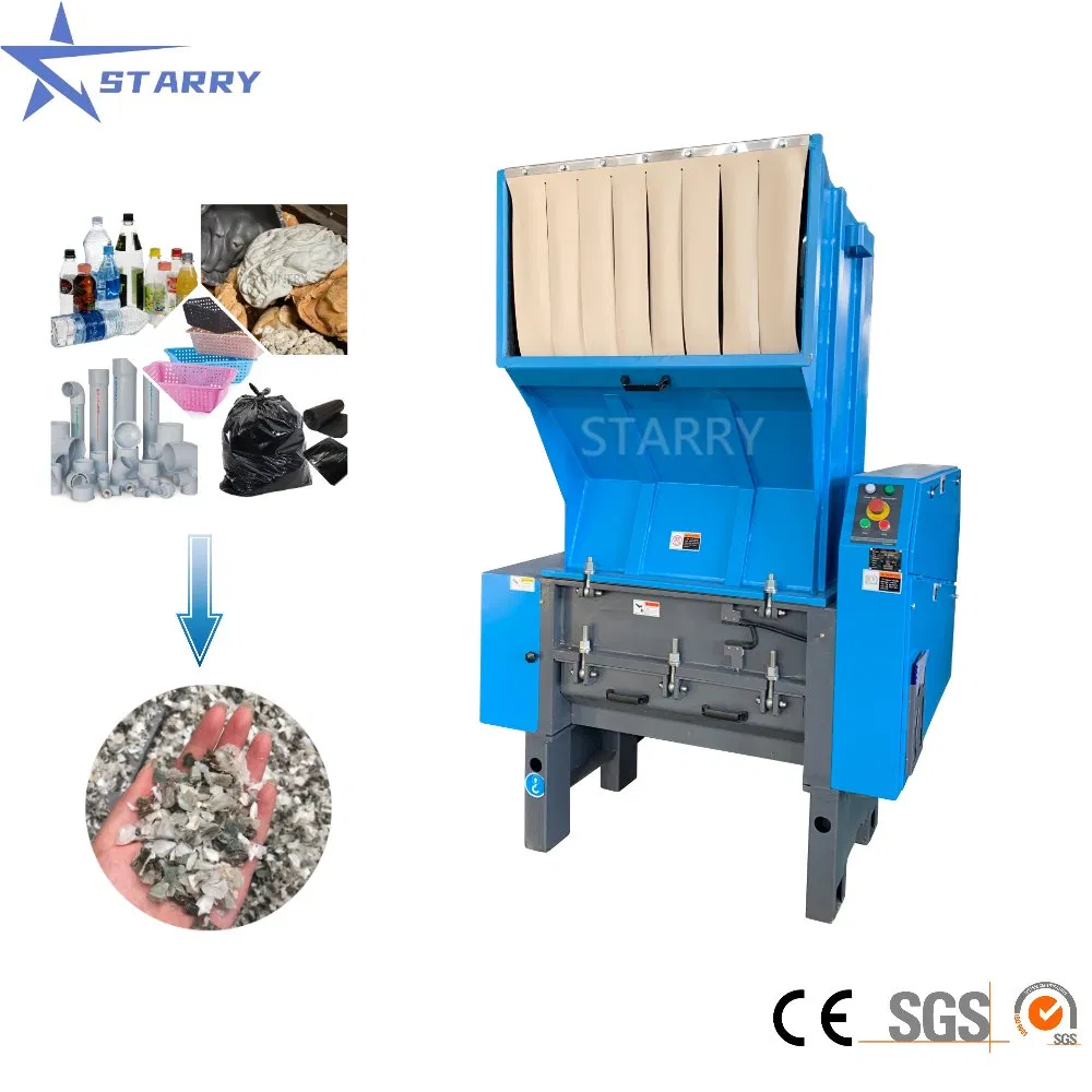 PE PP PVC Pet Bottle Fabric Hard Waste Scrap Pallet Plastic Crushing Machine Prices Industrial Plastic Recycling Shredder Plastic Crusher