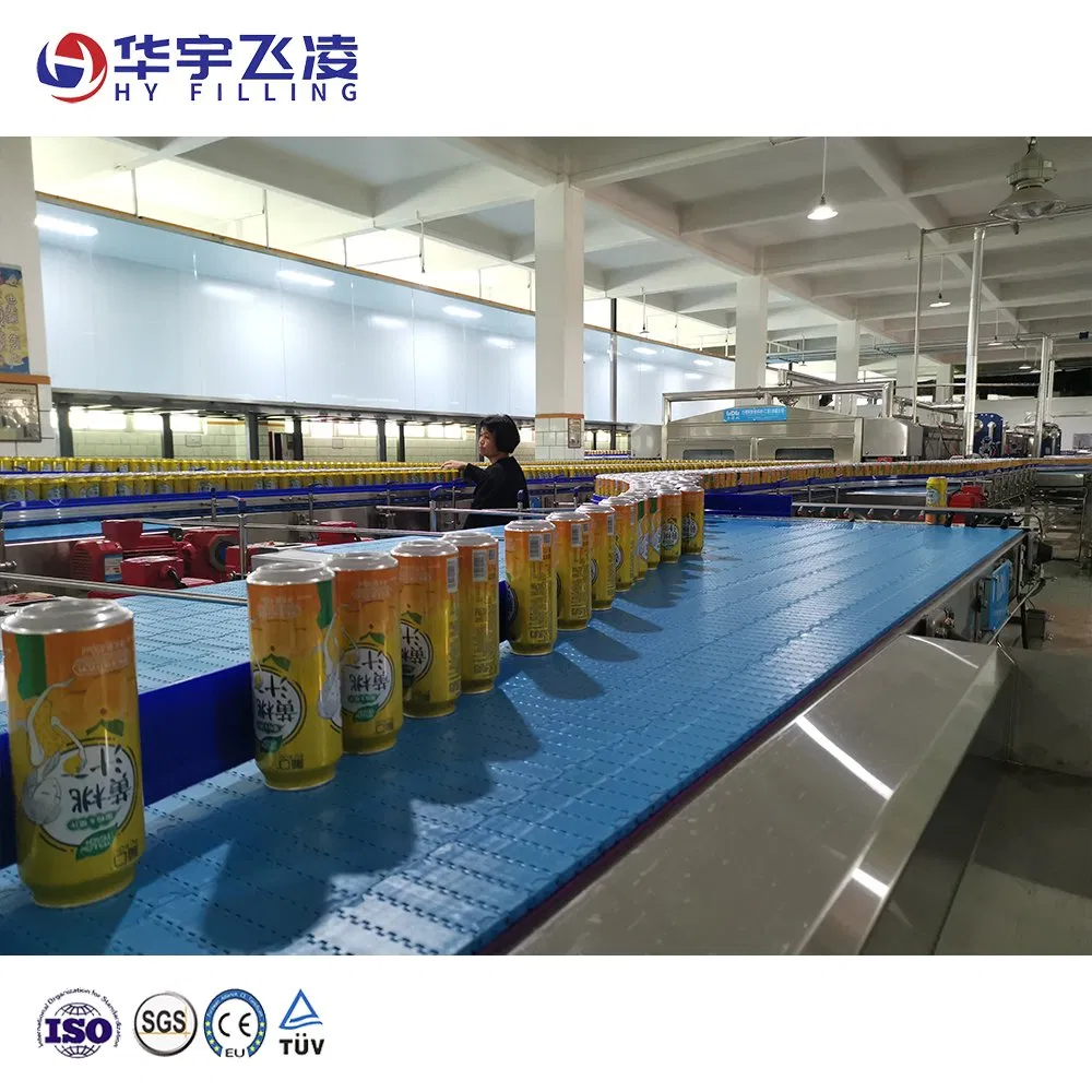 Carbonated Juice Dairy Drinks Hy-Filling Wooden Glass Bottle Pet Plastic Aluminum Cans Rubber Belt Carton Conveyor System
