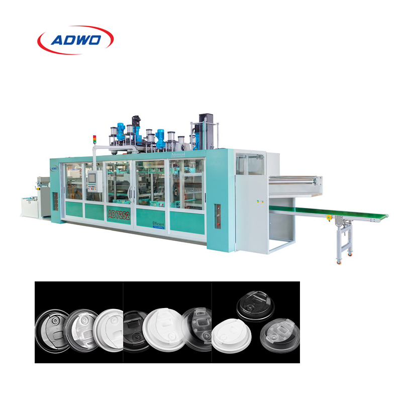 Automatic Plastic Cup Lid Container Plastic Production Line Vacuum Forming Thermoforming Machine