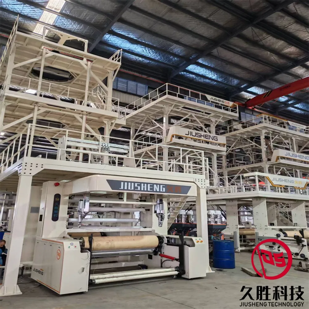 Wuhan Jiusheng Three Layer 1400 1800 2200mm ABC Plastic Film Blowing Machine