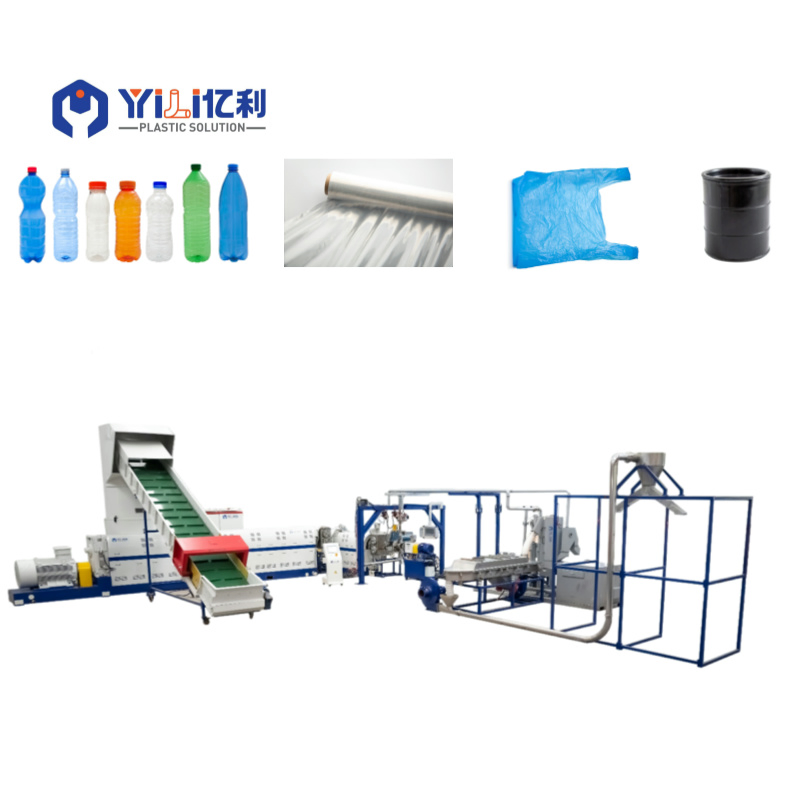 High Technology Waste Plastic PE Pipes Films Pet Bottles Recycling Pelletizing Machine with Factory Price