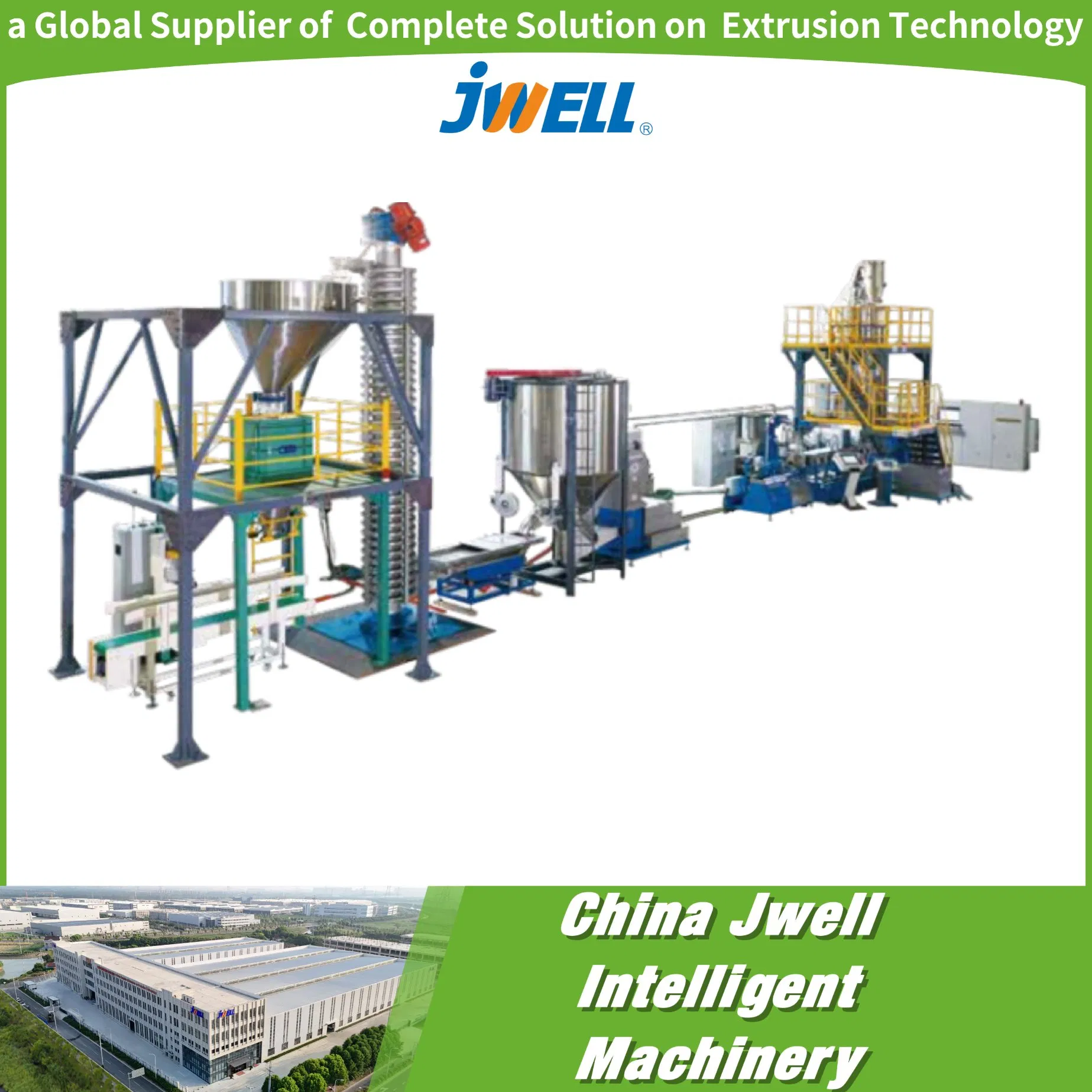 Jwell Bio-Degradable Plastics Compounding Extrusion Machine Plastic Extrusion Machine