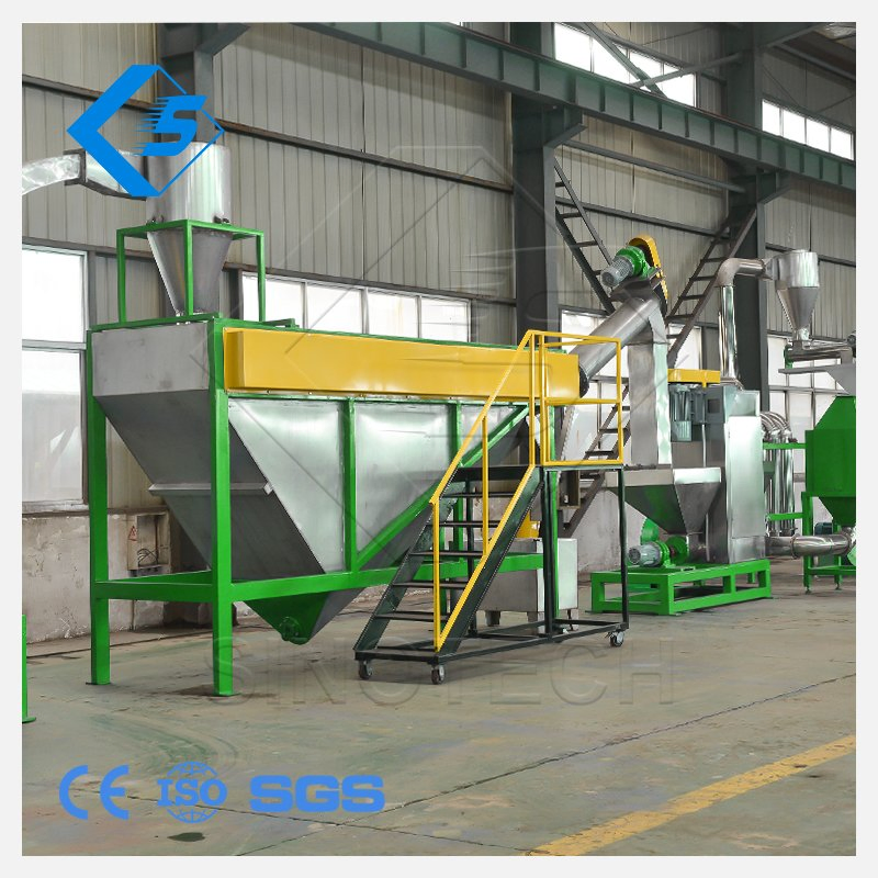 Sinotech Pet Bottle Recycling Washing Line Plastic Flakes Washing Drying Recycling Machine/Equipment Plastic Flakes Recycle Washing Machinery