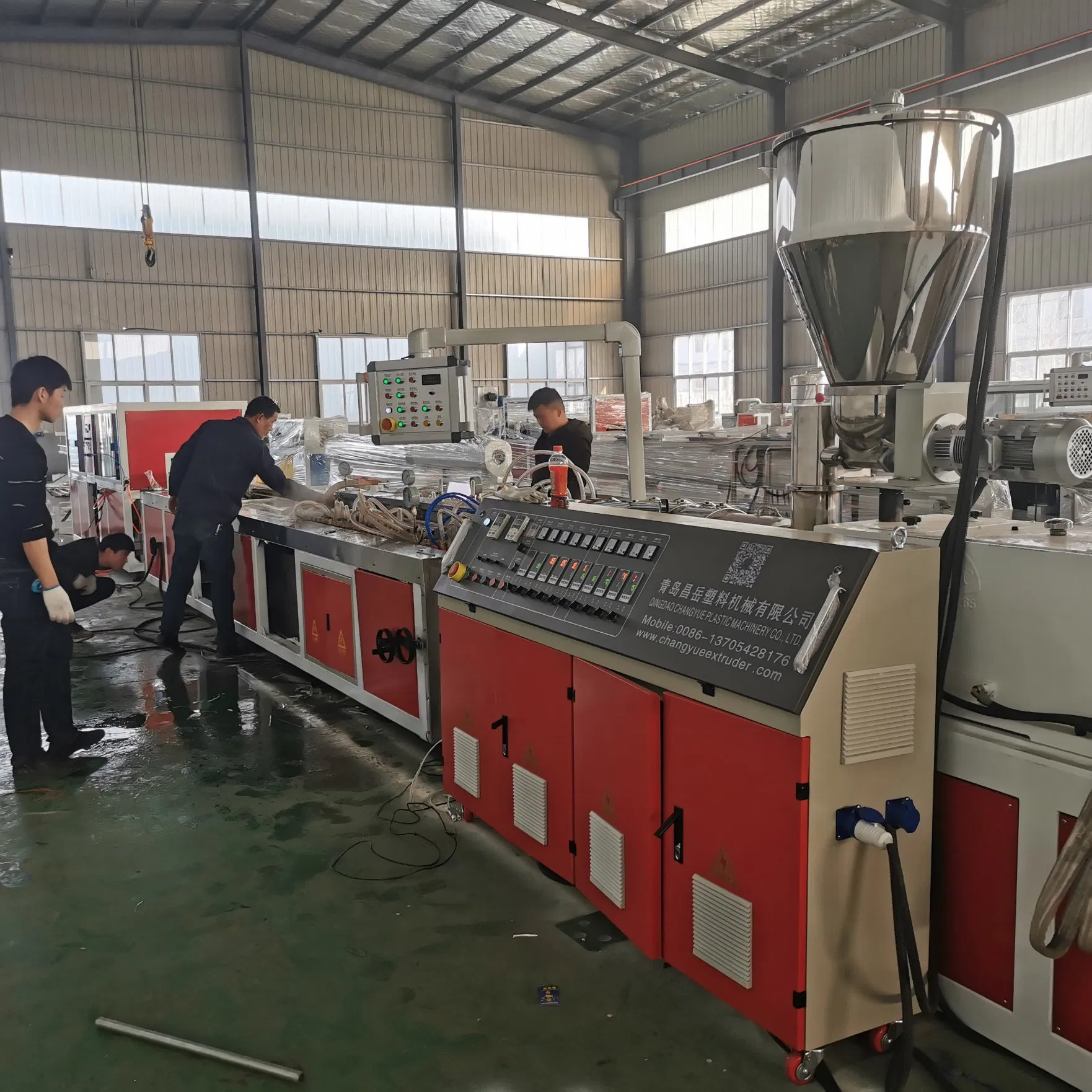 Wood Plastic Composite WPC PVC Profile Hollow Door Frame Extruder