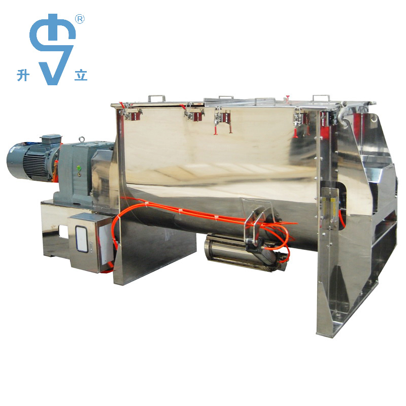 Ribbon Mixer for Cosmetic Powder Plastic Mixer Shaft Blender Batch Mixer Machines Powder Blender Stainless Steel Mixer Horizontal Type