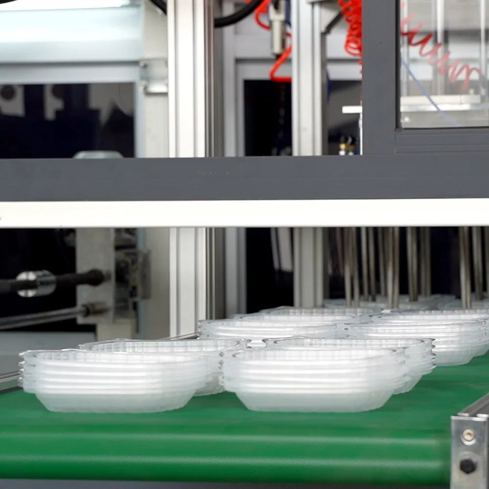 Fully Automatic 4 Stations Disposable PP Plastic Yogurt Trays Container Forming Thermoforming Production Machine